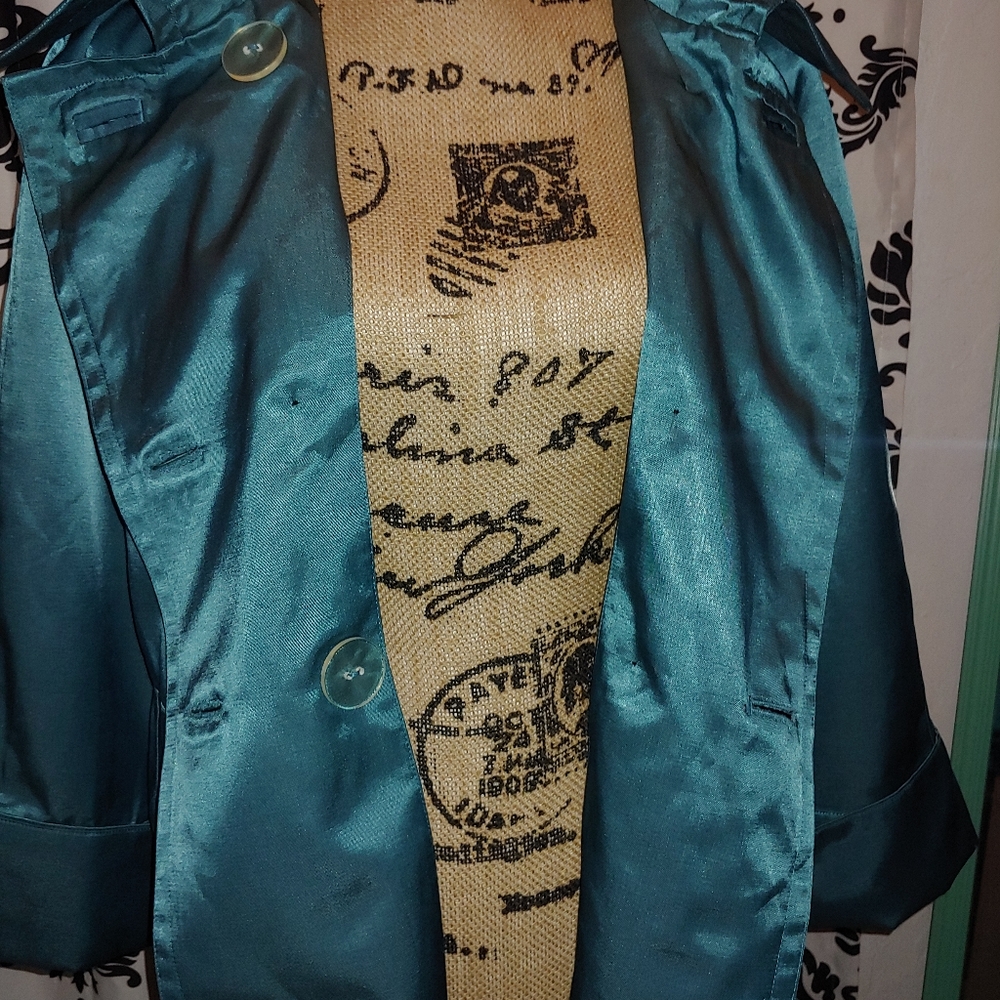 Blue satin jacket - Picture 7 of 8